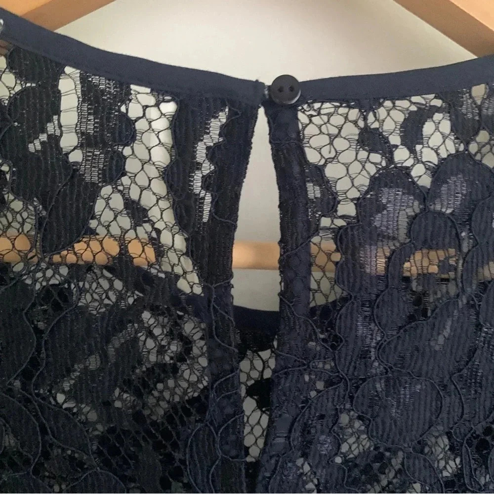 Bluenotes Lace Trim Striped Top - Picture 7 of 9